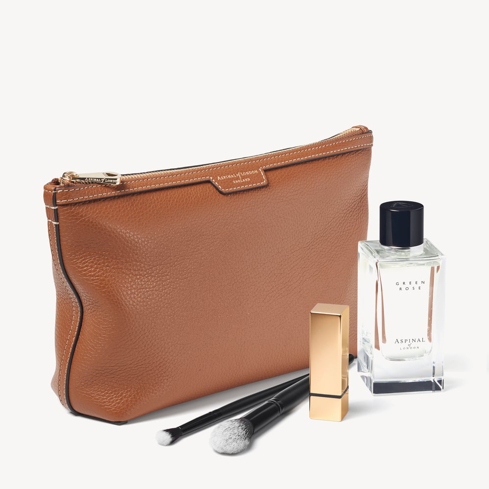 Hudson Large Pouch Tan Milled Pebble