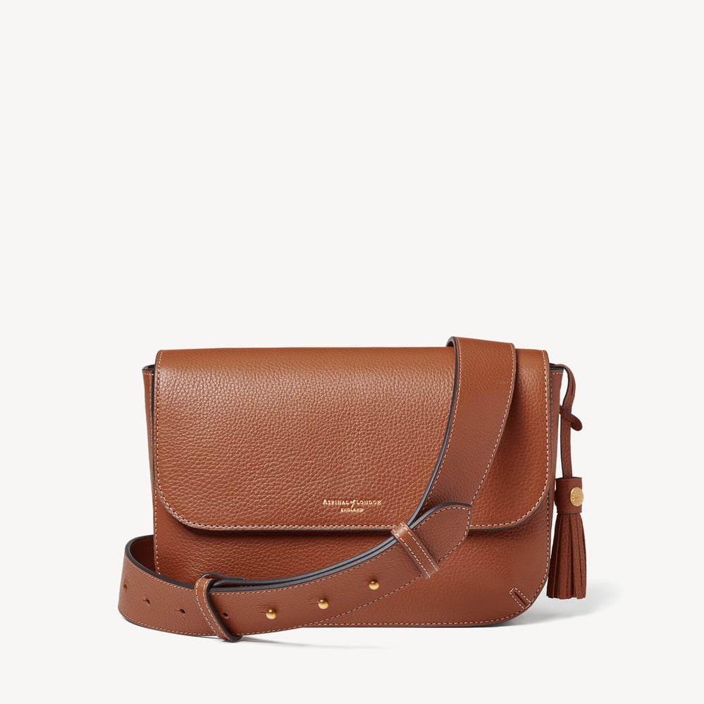 Ella Grande Crossbody Tan Milled Pebble