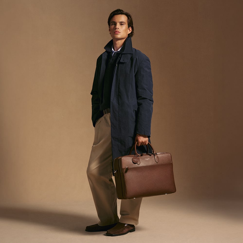 48 Hour Mount Street Travel Bag Tobacco Pebble