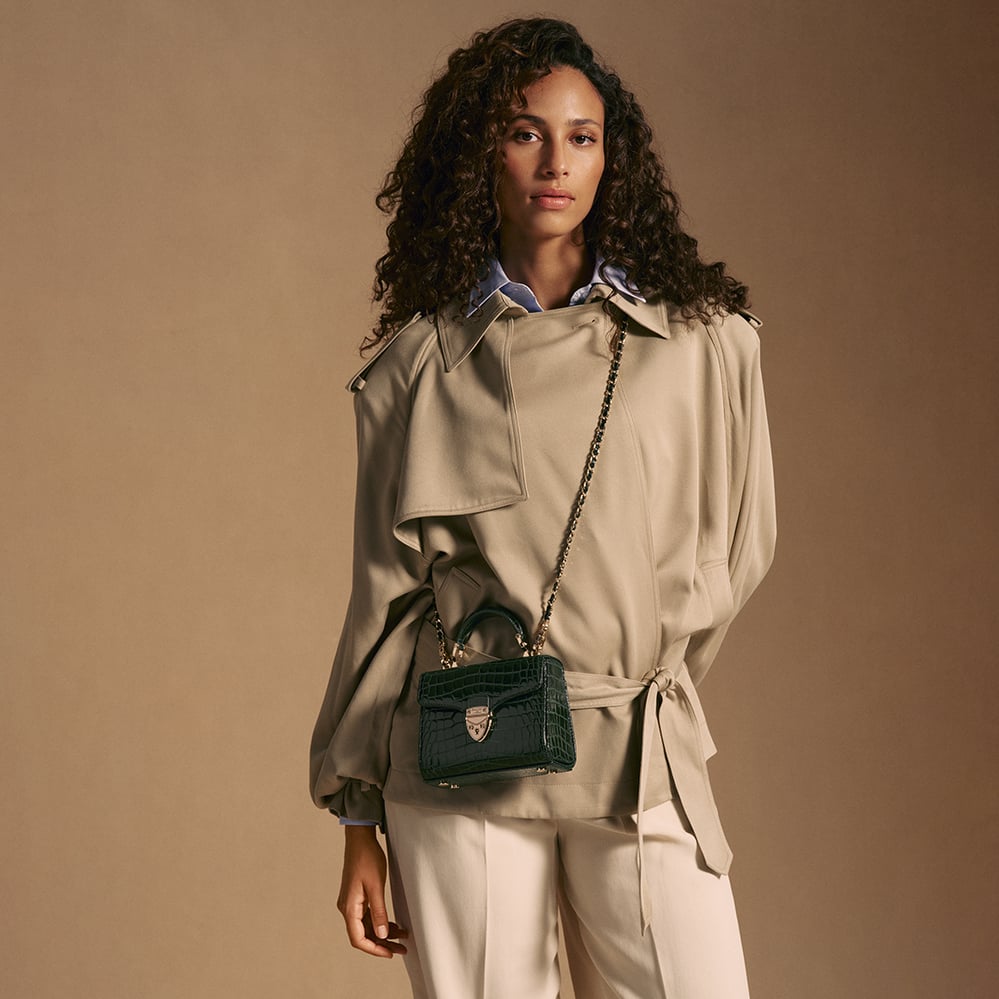 Mini Mayfair® Evergreen Patent Croc