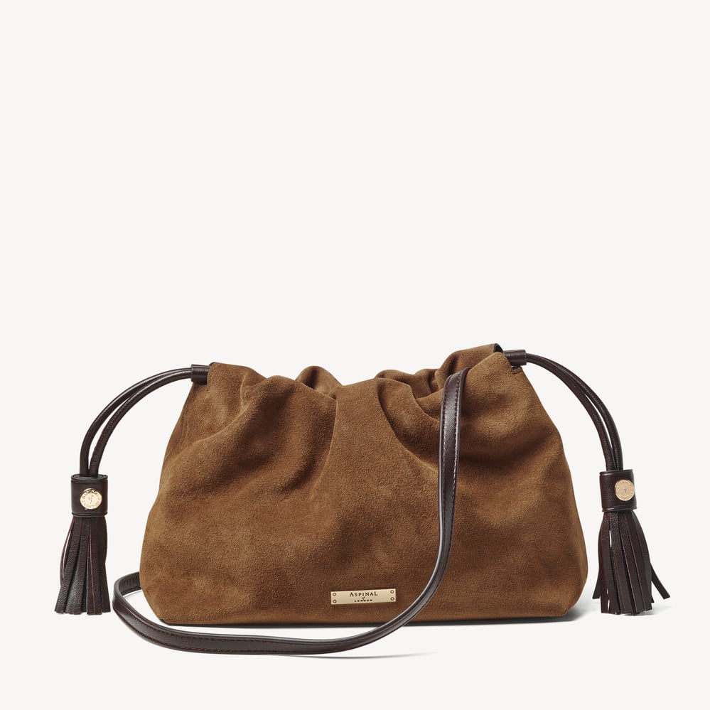 Soho Midi Crossbody Praline Suede & Chocolate Nappa