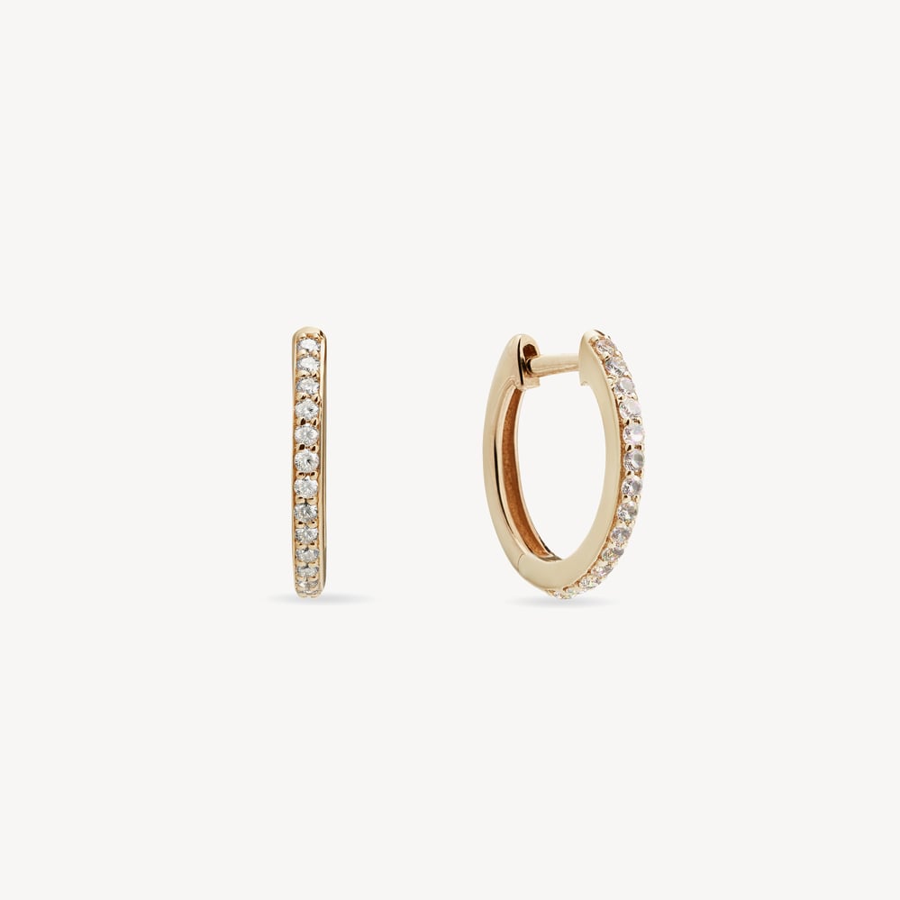 Eternity Hoop Earrings 0.17ct Diamond