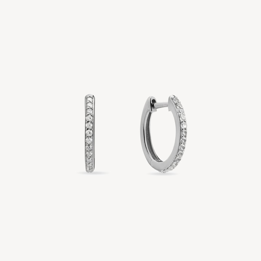 Eternity Hoop Earrings 0.17ct Diamond