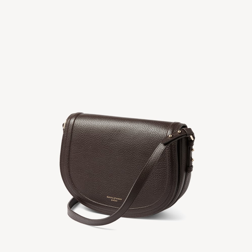 Stella Satchel Crossbody Chocolate Pebble