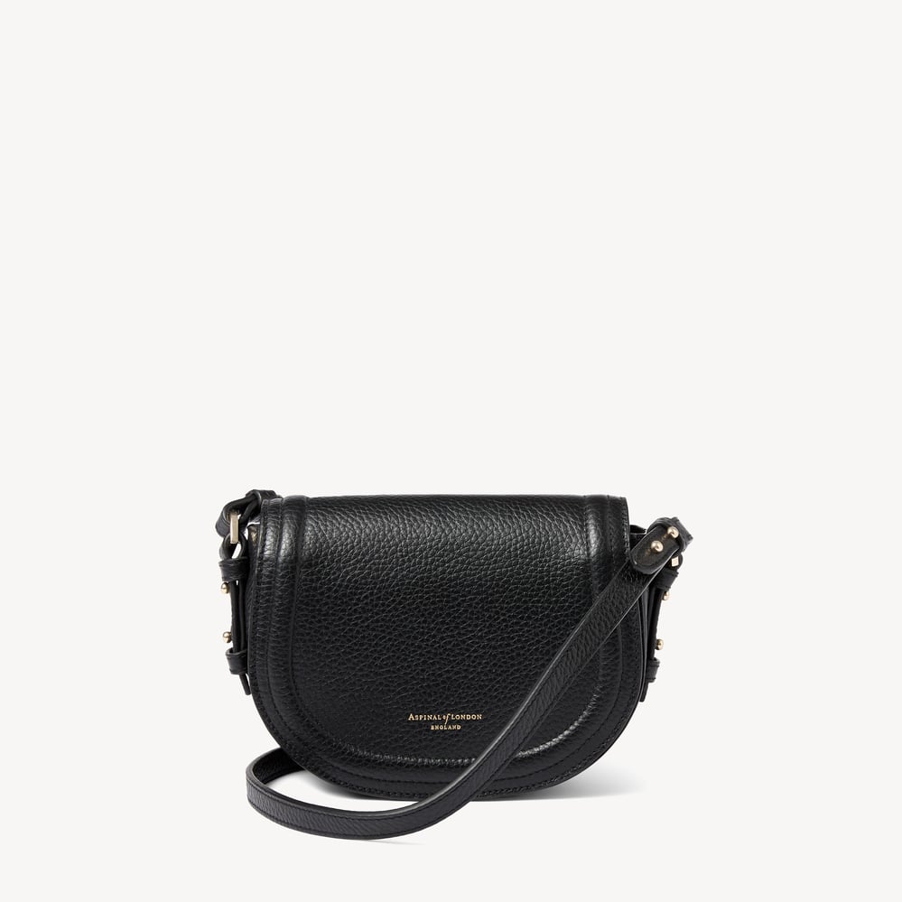 Small Stella Satchel Crossbody Black Pebble