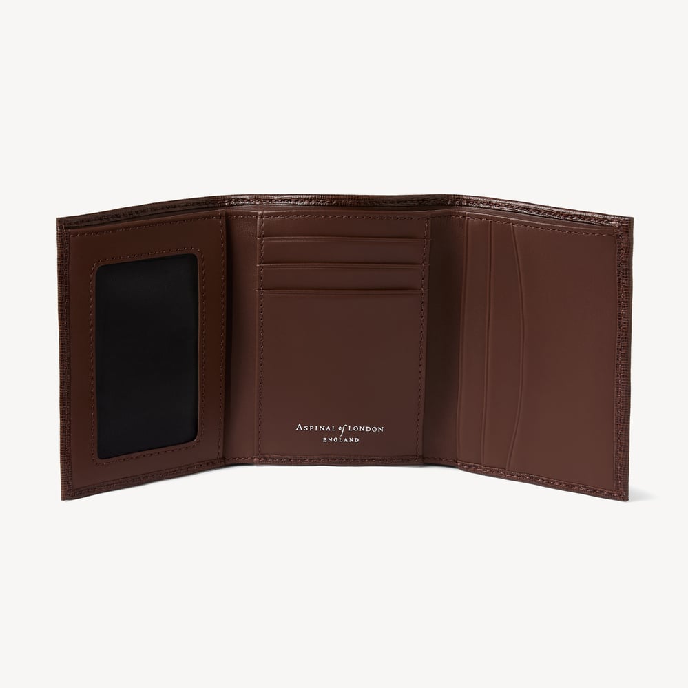 Trifold Wallet Conker Saffiano