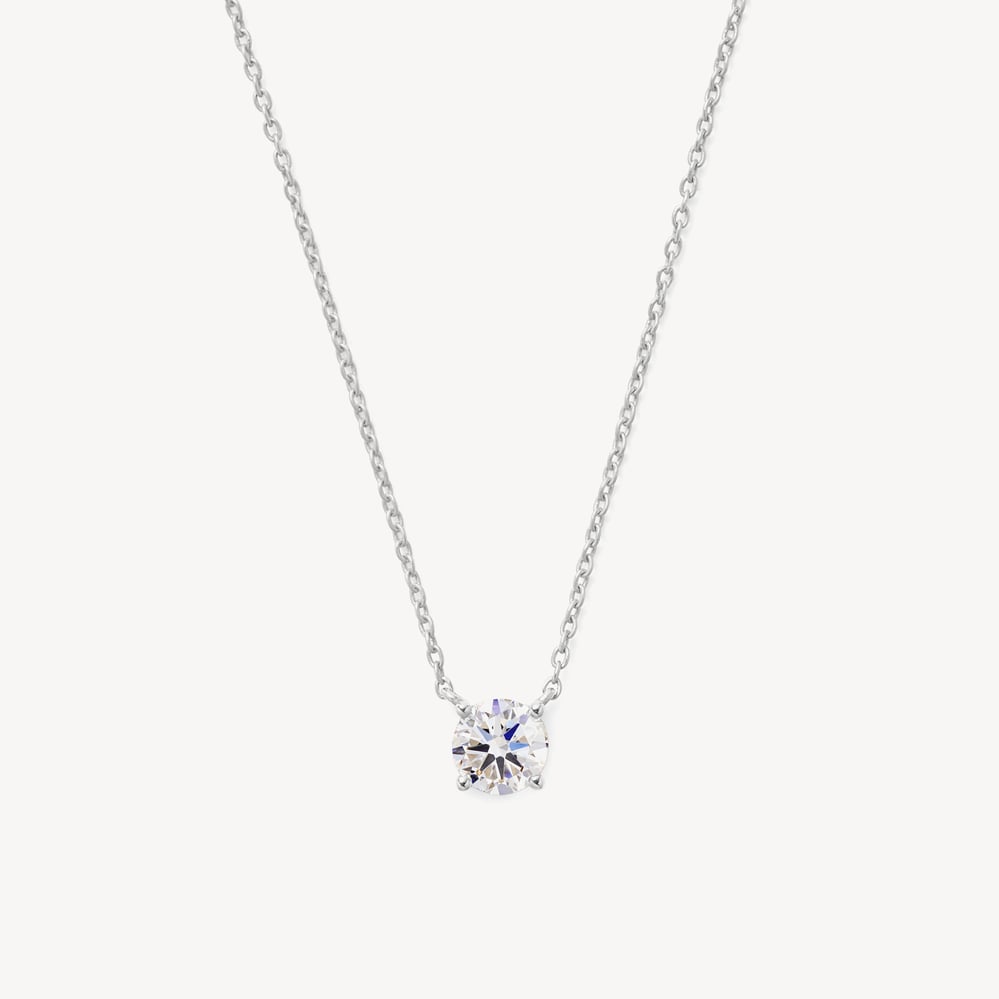 Floating Diamond 0.50ct Solitaire Necklace 0.53ct Diamond