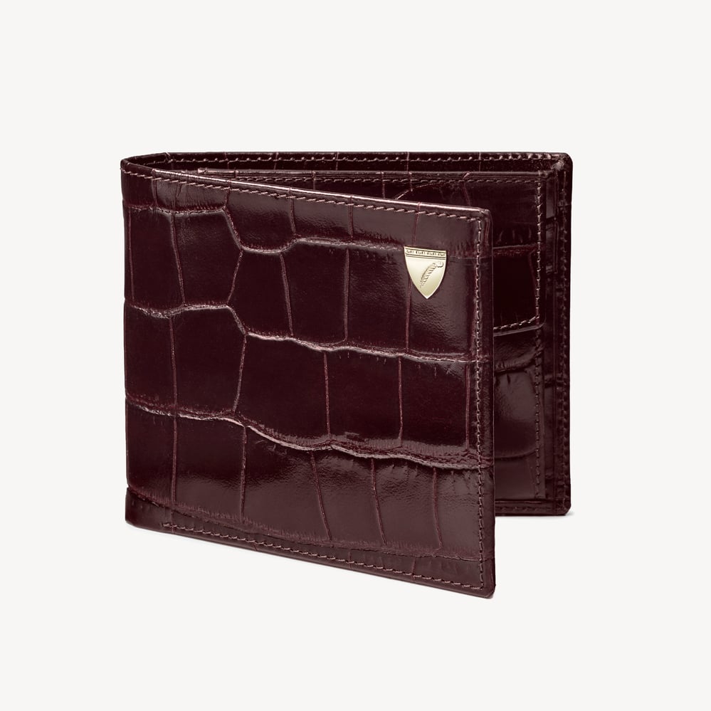Billfold Coin Wallet Deep Shine Amazon Brown Croc