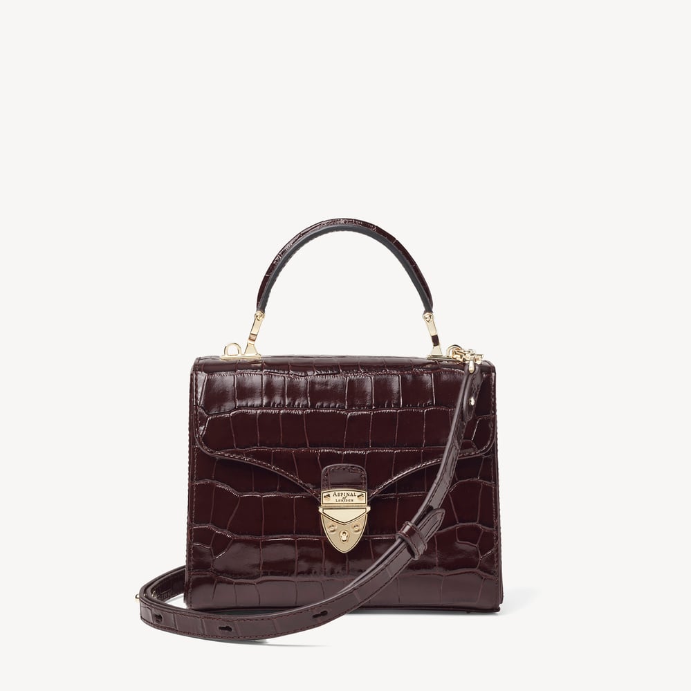 Midi Mayfair® Deep Shine Dark Amazon Brown Croc