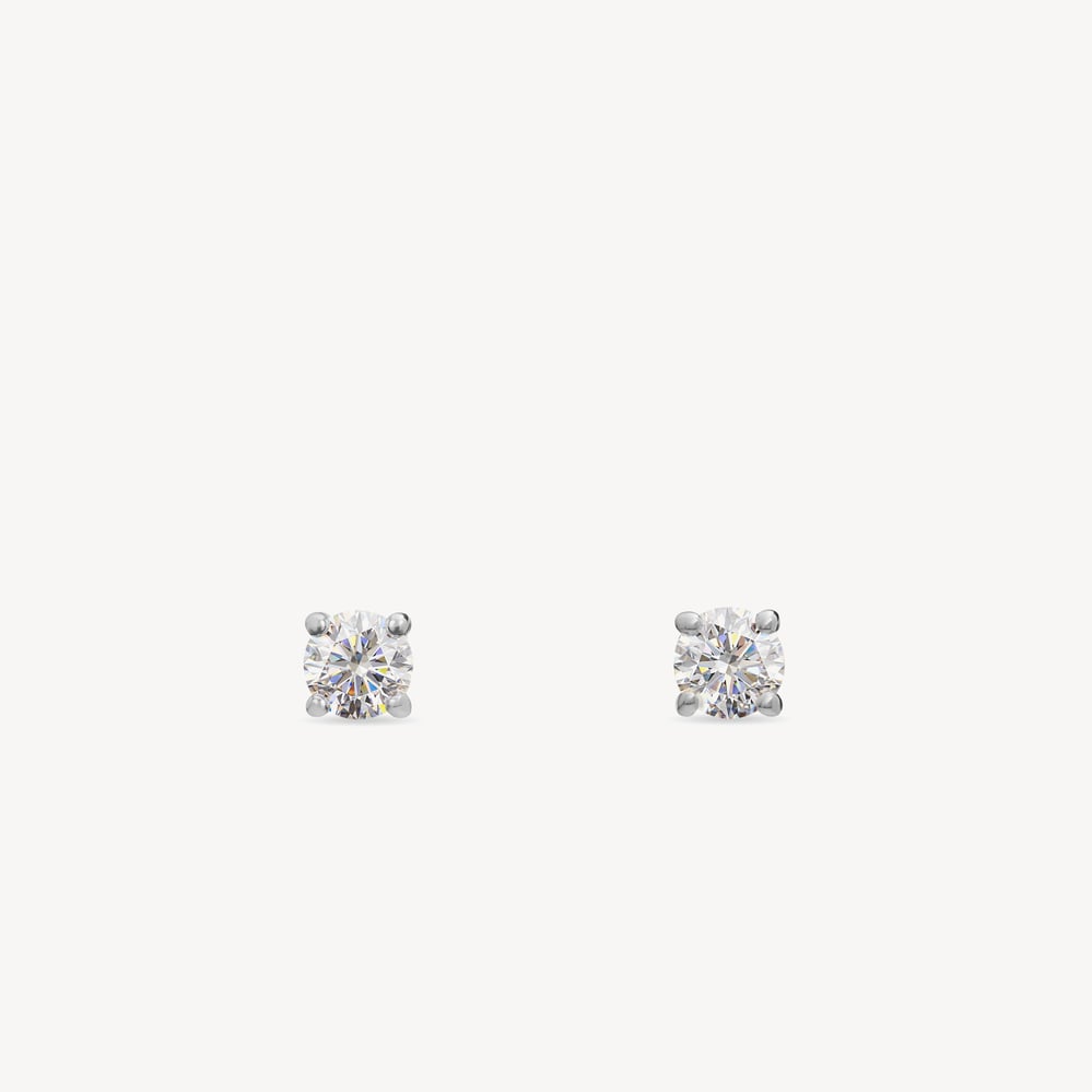 Floating Diamond Solitaire Stud Earrings 0.20ct Diamond