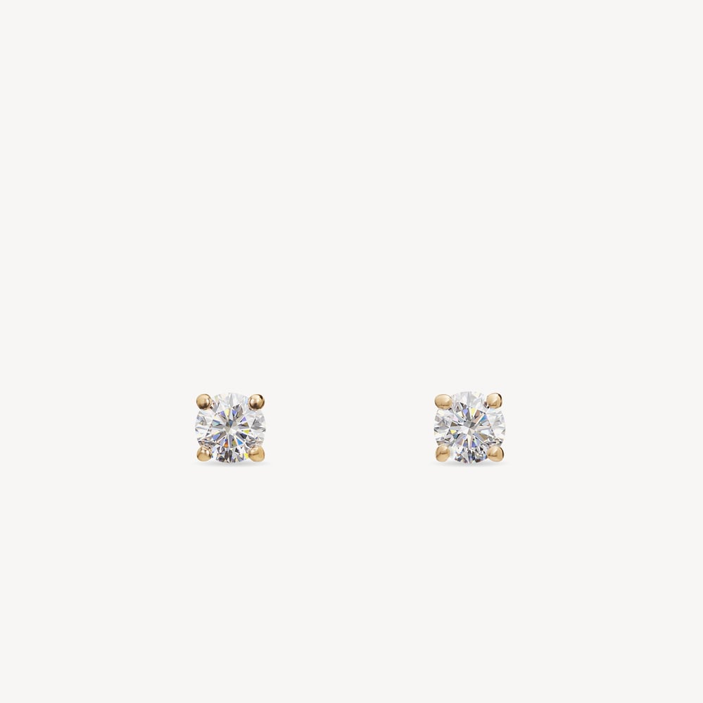 Floating Diamond Solitaire Stud Earrings 0.20ct Diamond