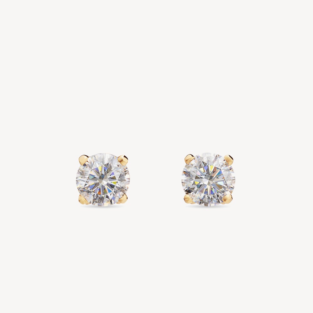 Floating Diamond 2ct Solitaire Stud Earrings 2ct Diamond