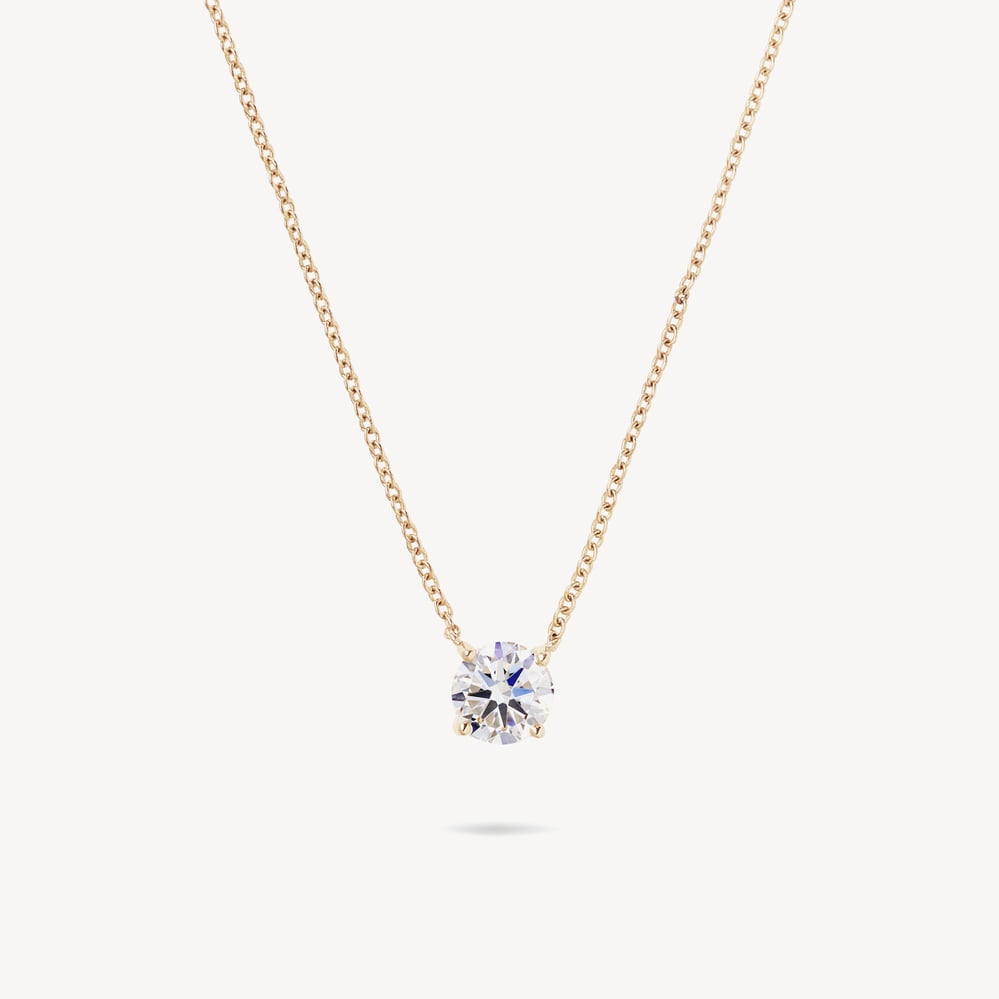 Floating Diamond 1ct Solitaire Necklace 1ct Diamond