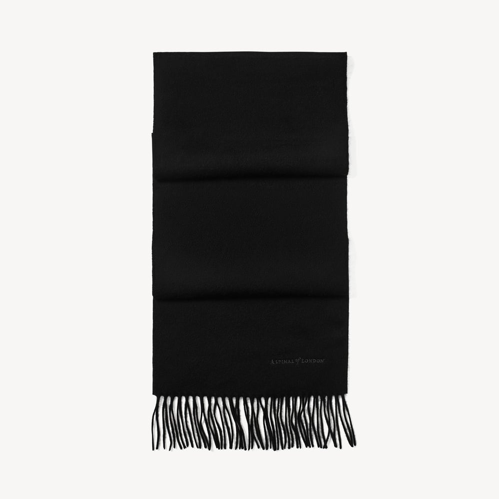 Lightweight Cashmere Scarf Black