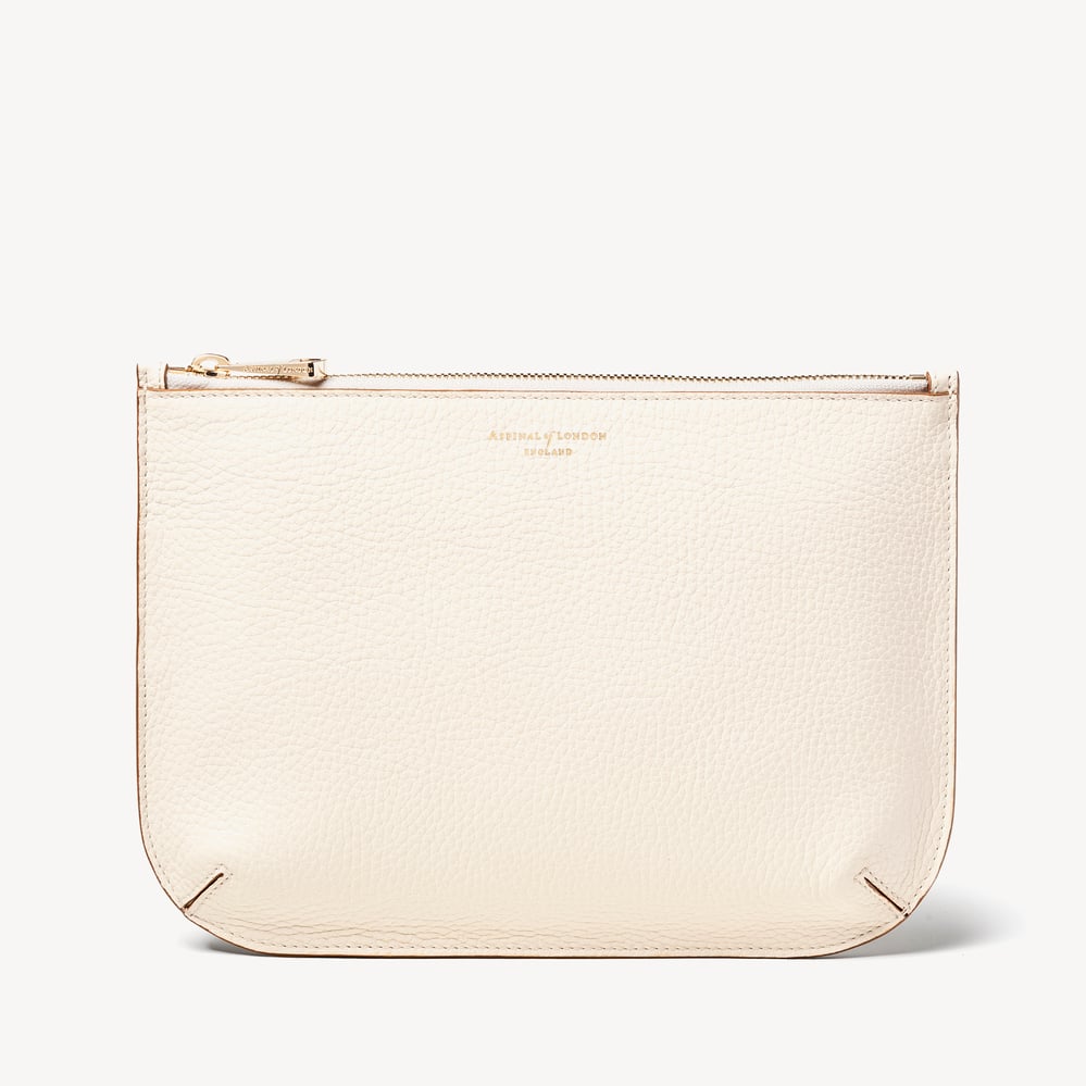 Large Ella Pouch Ivory Pebble