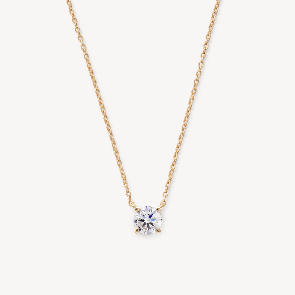 Floating Diamond 0.50ct Solitaire Necklace 0.53ct Diamond