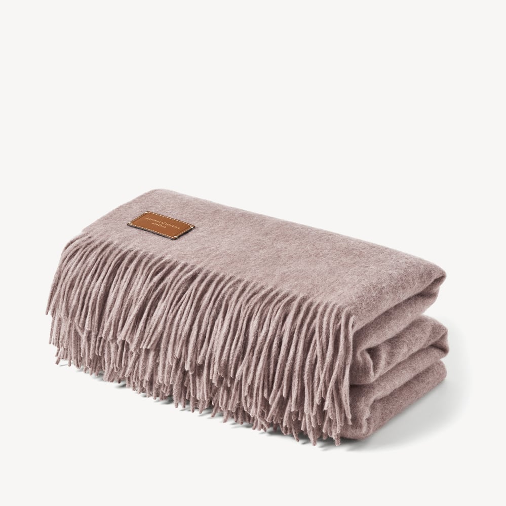 Wool & Cashmere Throw Latte Wool & Cashmere