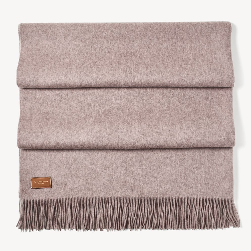 Wool & Cashmere Throw Latte Wool & Cashmere