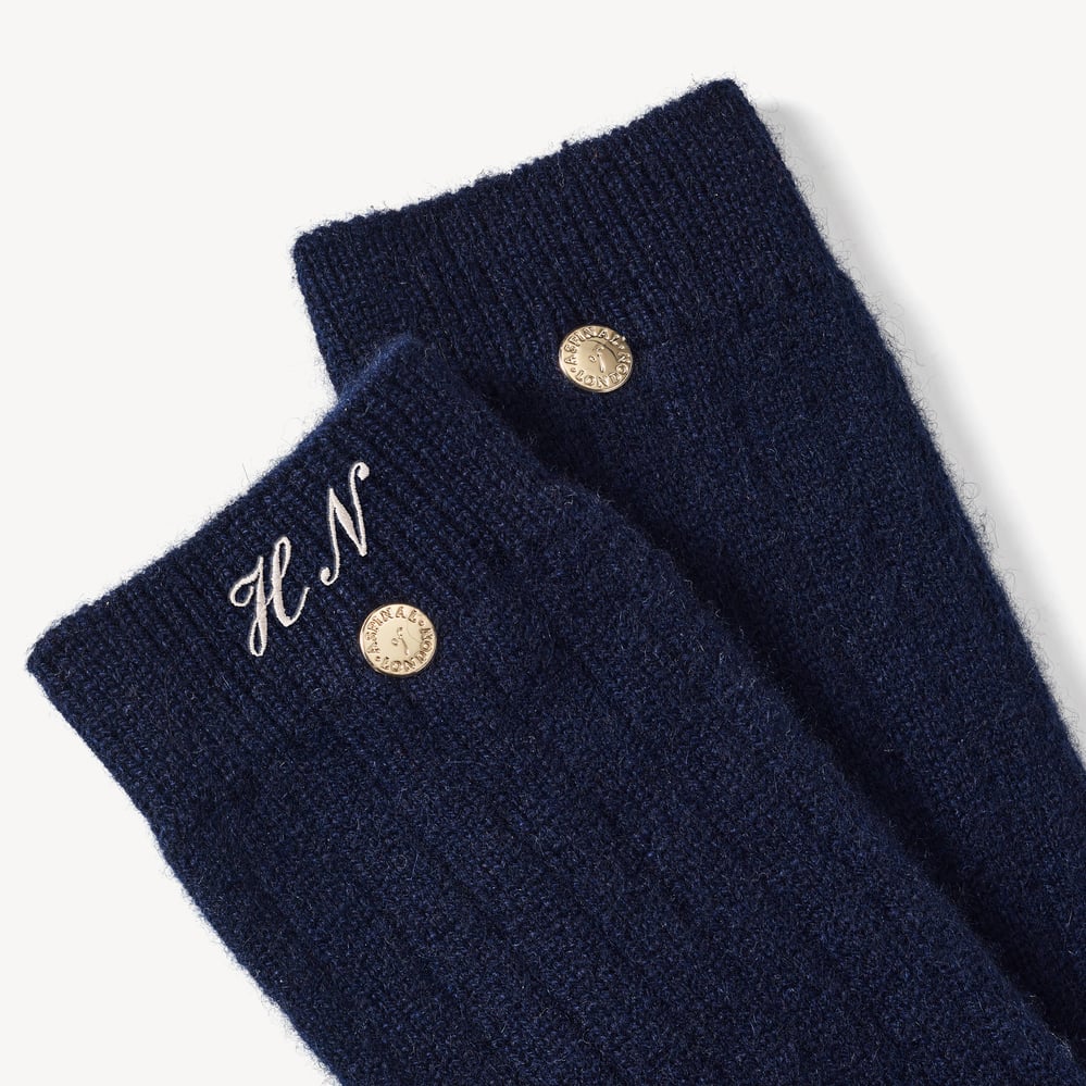 Men's Cashmere Socks Set Dark Grey Melange & Navy