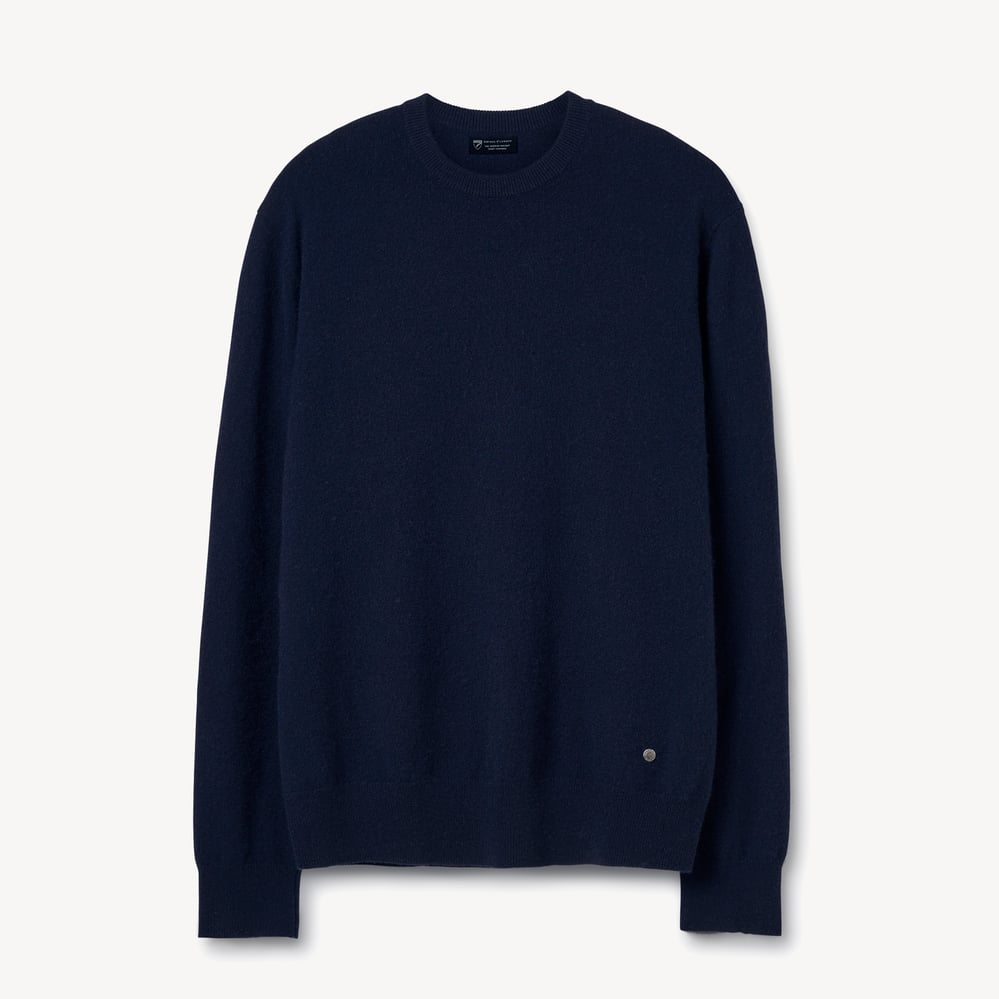 Men’s Crew Neck Cashmere Jumper Navy