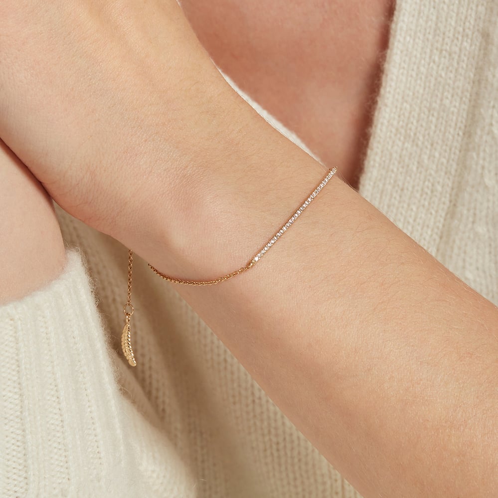 Diamond Eternity Bar Bracelet 0.27ct Diamond
