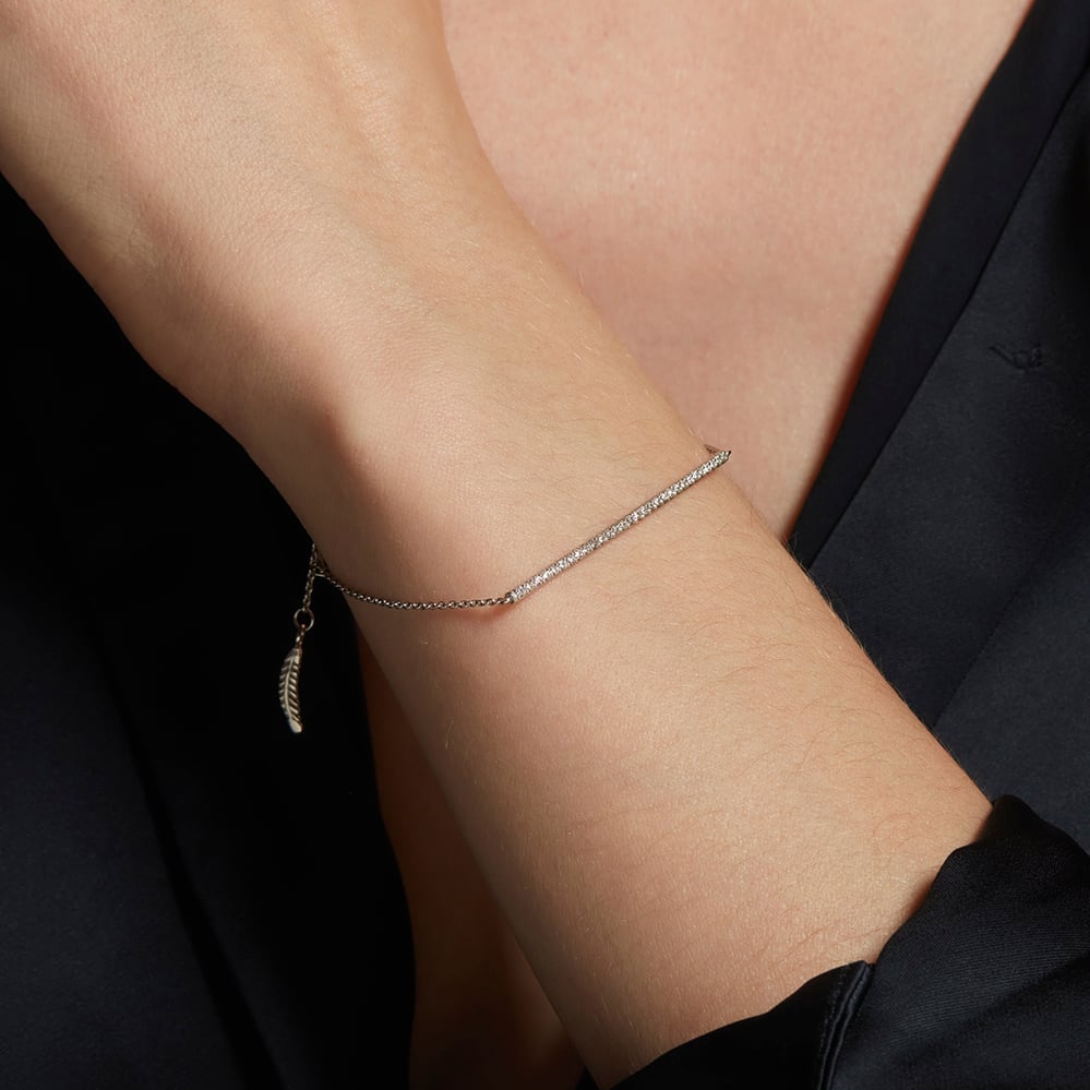 Diamond Eternity Bar Bracelet 0.27ct Diamond