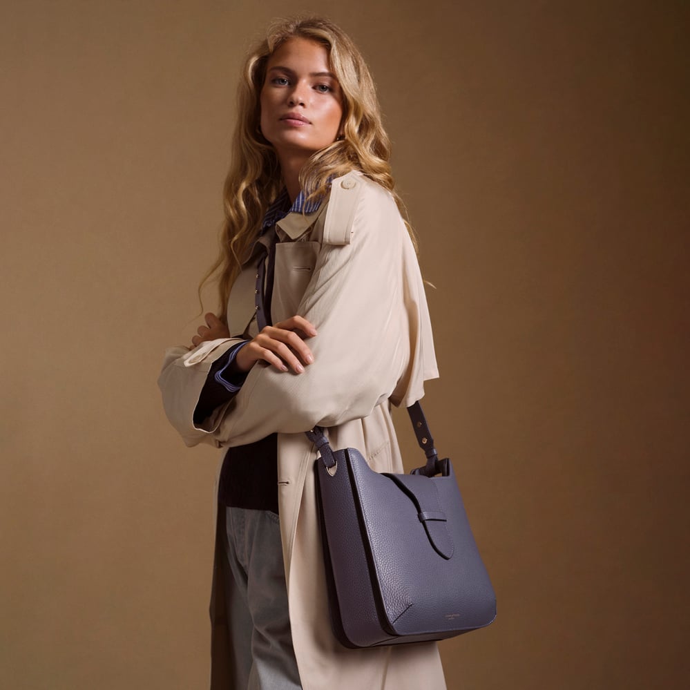 Ella Hobo Dusky Blue Pebble