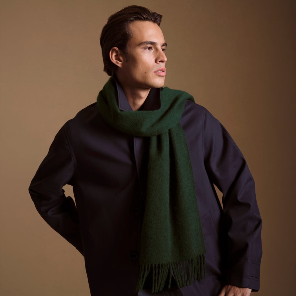 Lightweight Cashmere Scarf Evergreen