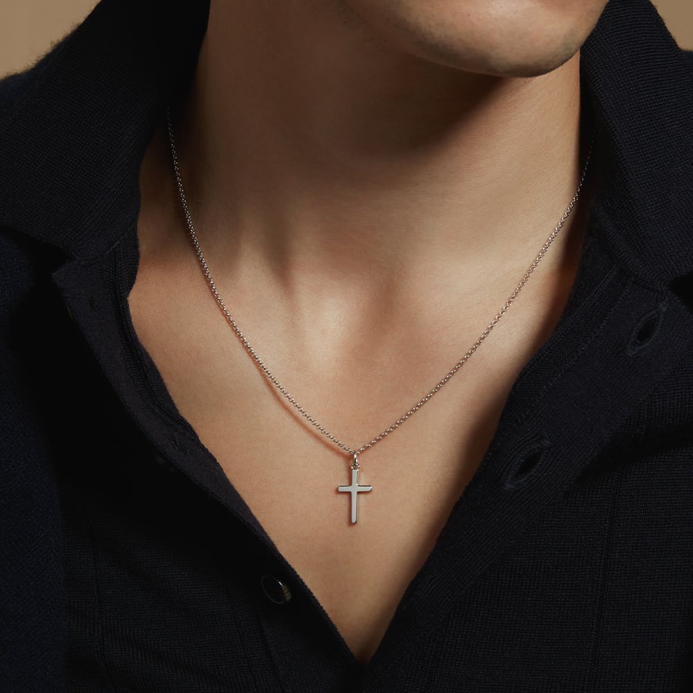 Cross Pendant Necklace Sterling Silver 925