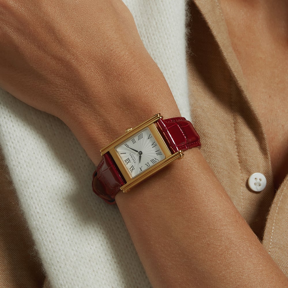 Mayfair® Classic Watch 23ct Gold Plated - Deep Shine Cherry Ombre Croc