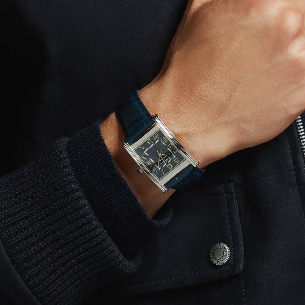 Mayfair® Classic Watch Stainless Steel - Deep Shine Navy Croc