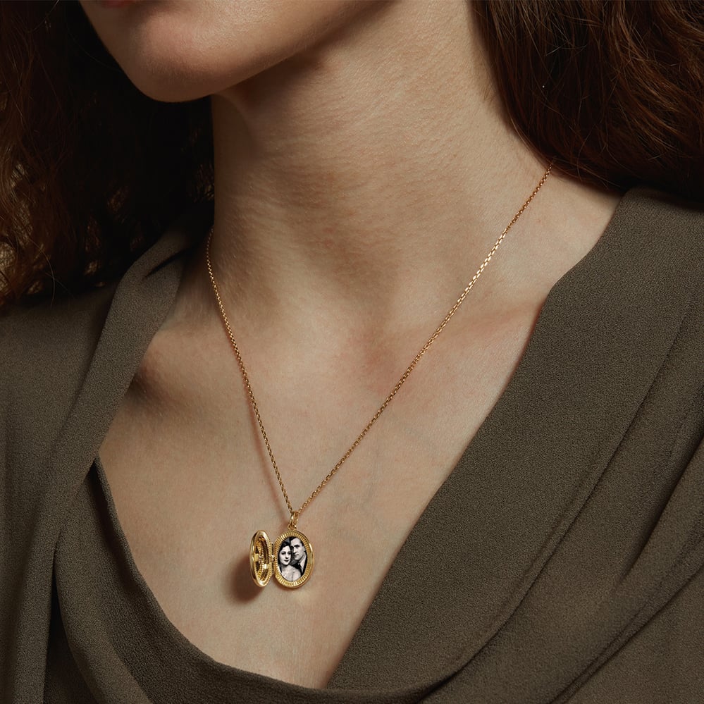 Oval Pearl Locket Necklace Pearl Cabochon & 18ct Gold Vermeil