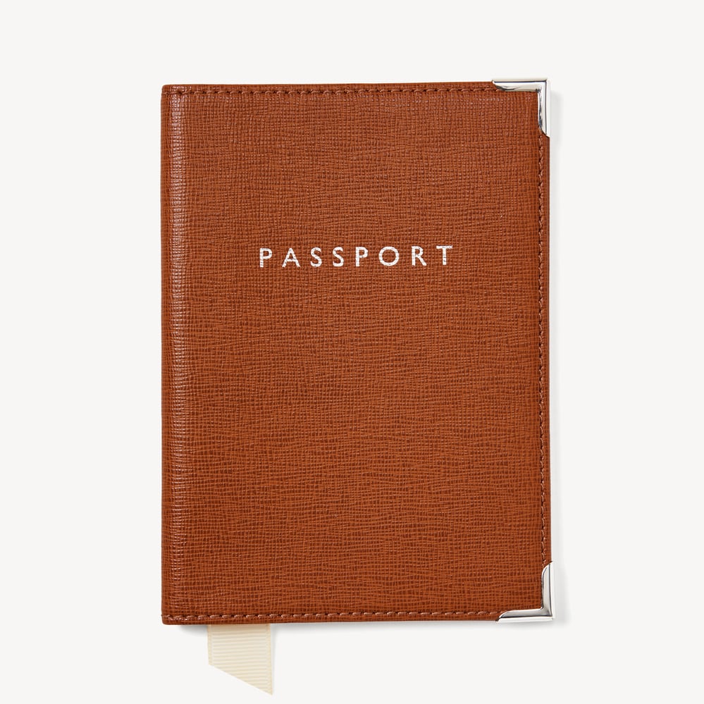 Passport Cover Tan Saffiano