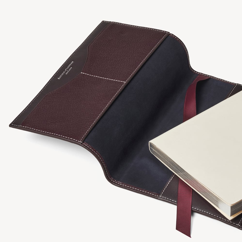 A5 Hudson Deluxe Refillable Journal Wine Milled Pebble