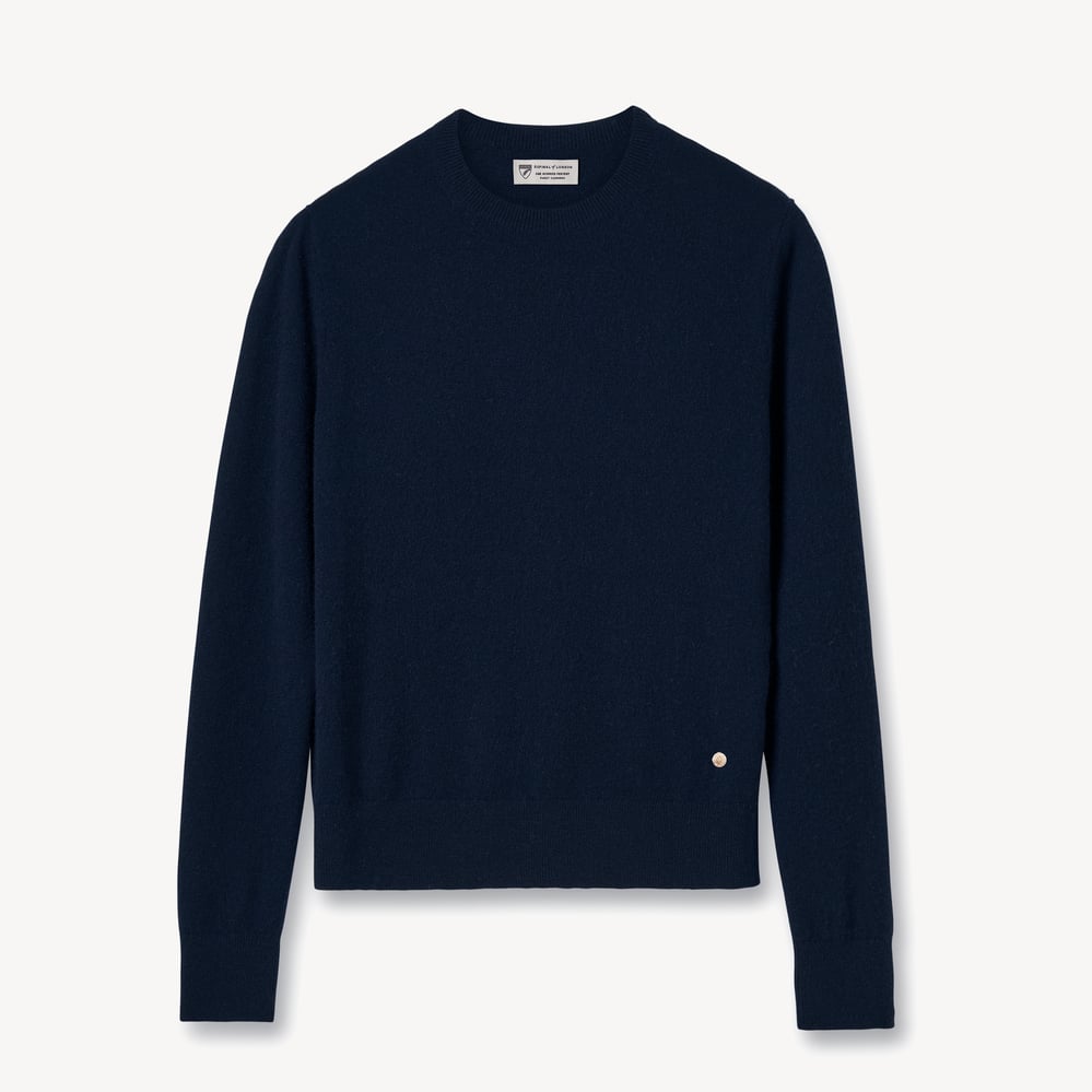 Women’s Crew Neck Cashmere Jumper Navy