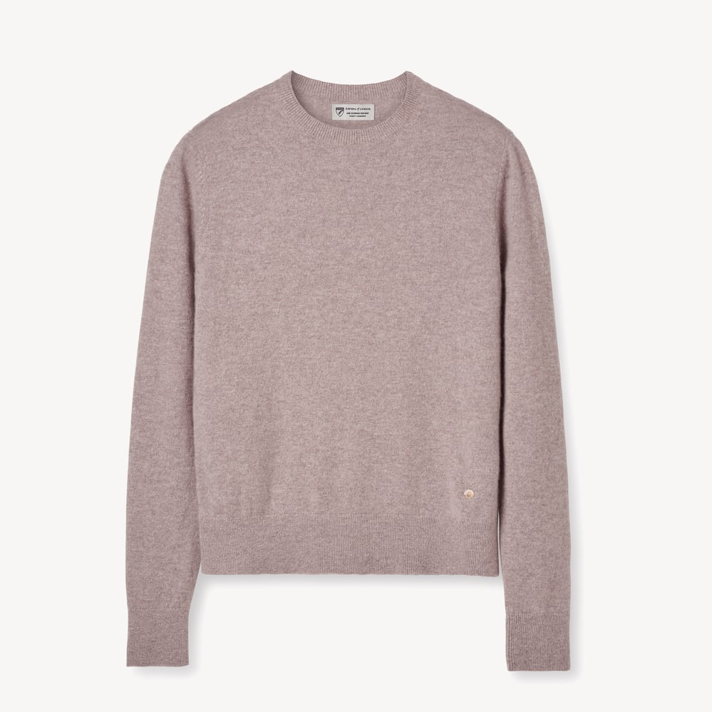 Women’s Crew Neck Cashmere Jumper Latte