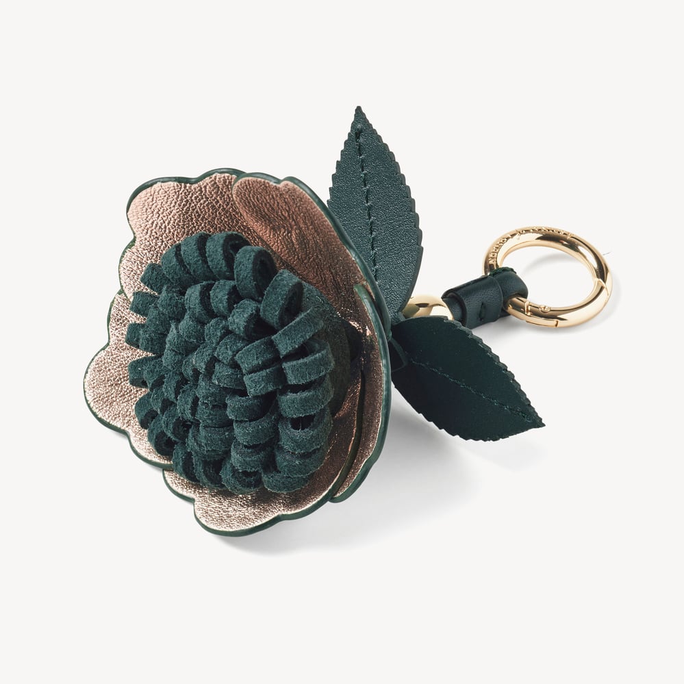 Peony Charm Evergreen Patent Croc