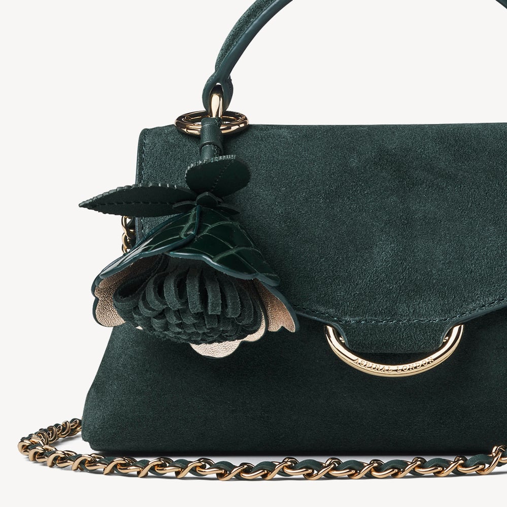 Peony Charm Evergreen Patent Croc