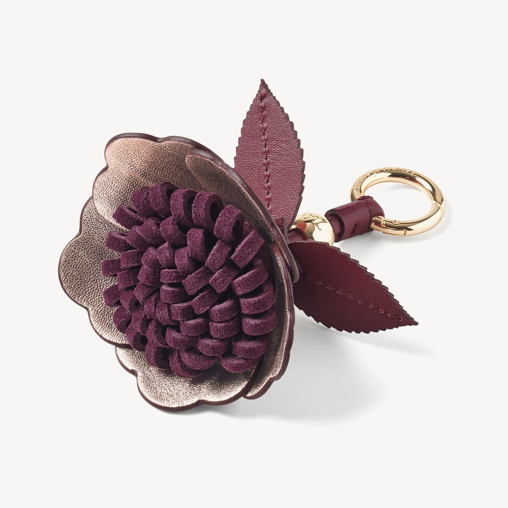 Peony Charm Merlot Patent Croc