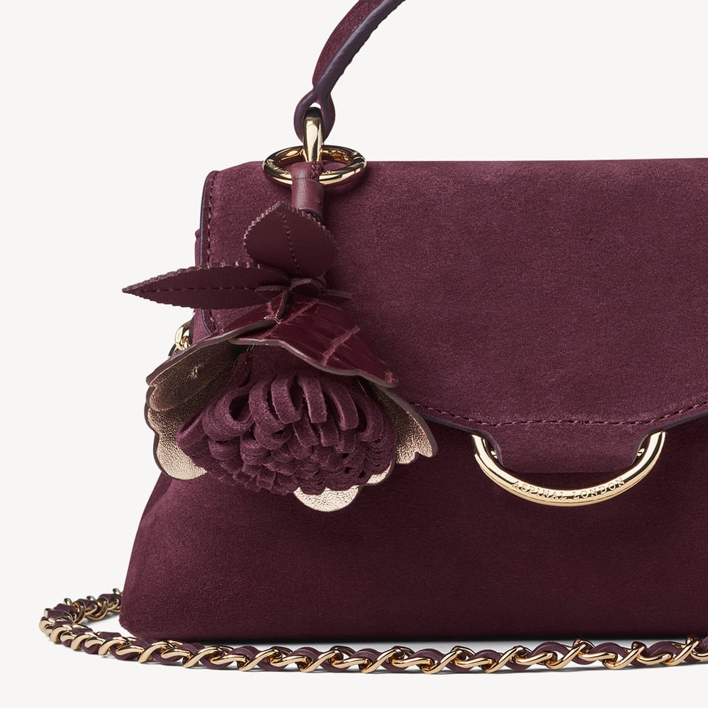 Peony Charm Merlot Patent Croc