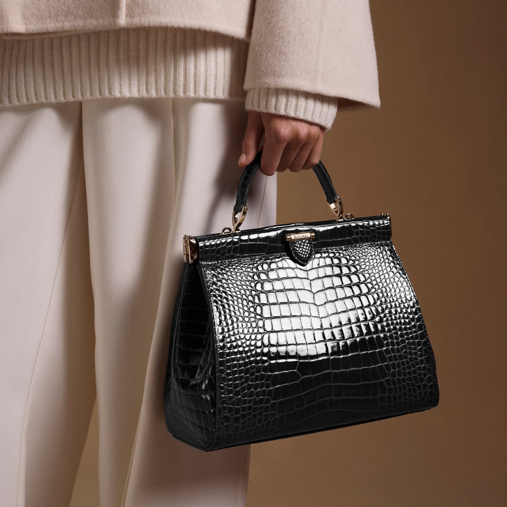 Florence Black Patent Croc