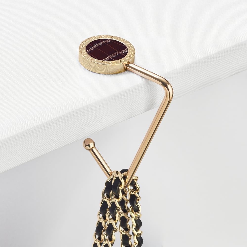 Aspinal Handbag Hook Deep Shine Amazon Brown Croc