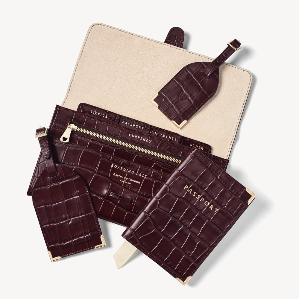Travel Collection Deep Shine Amazon Brown Croc