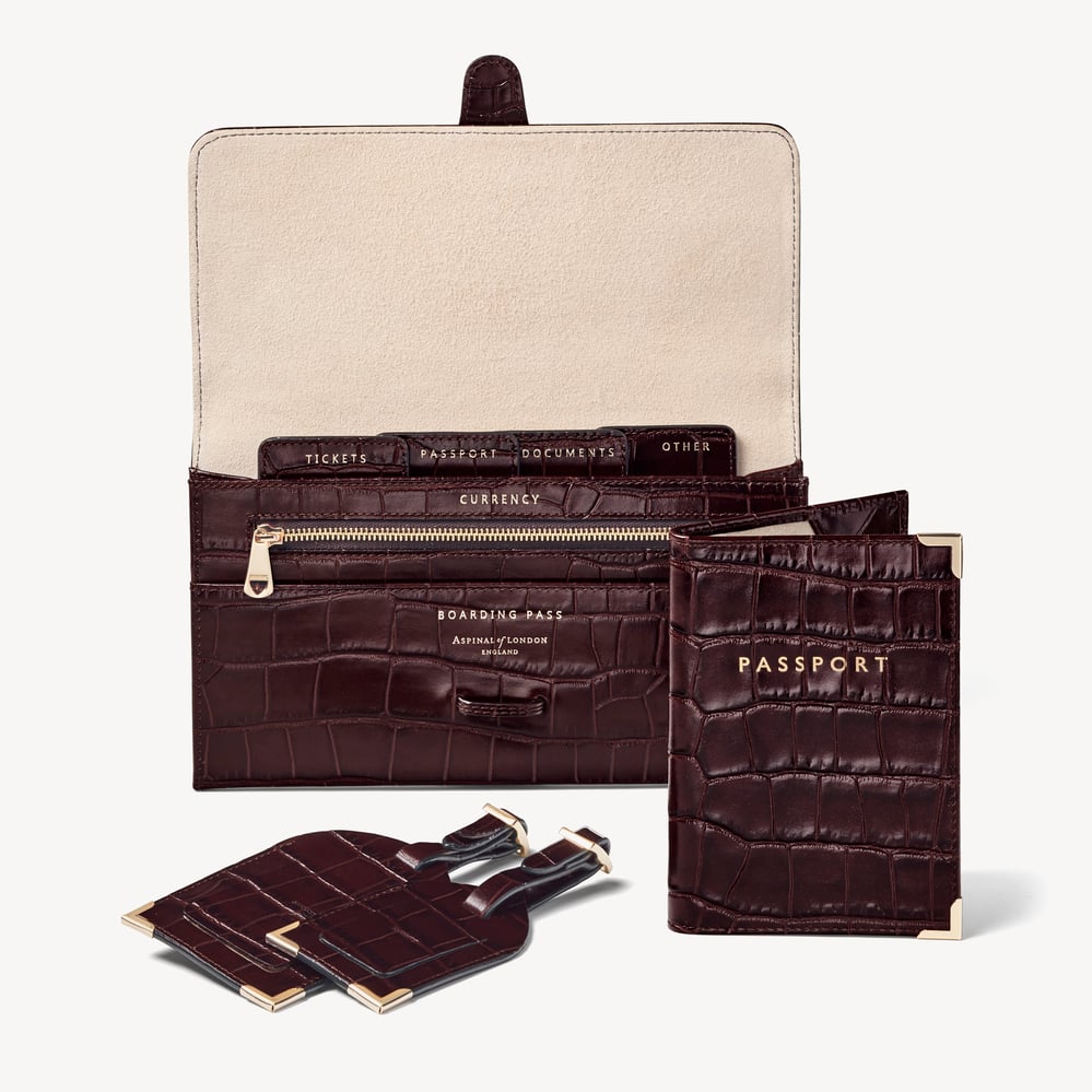 Travel Collection Deep Shine Amazon Brown Croc