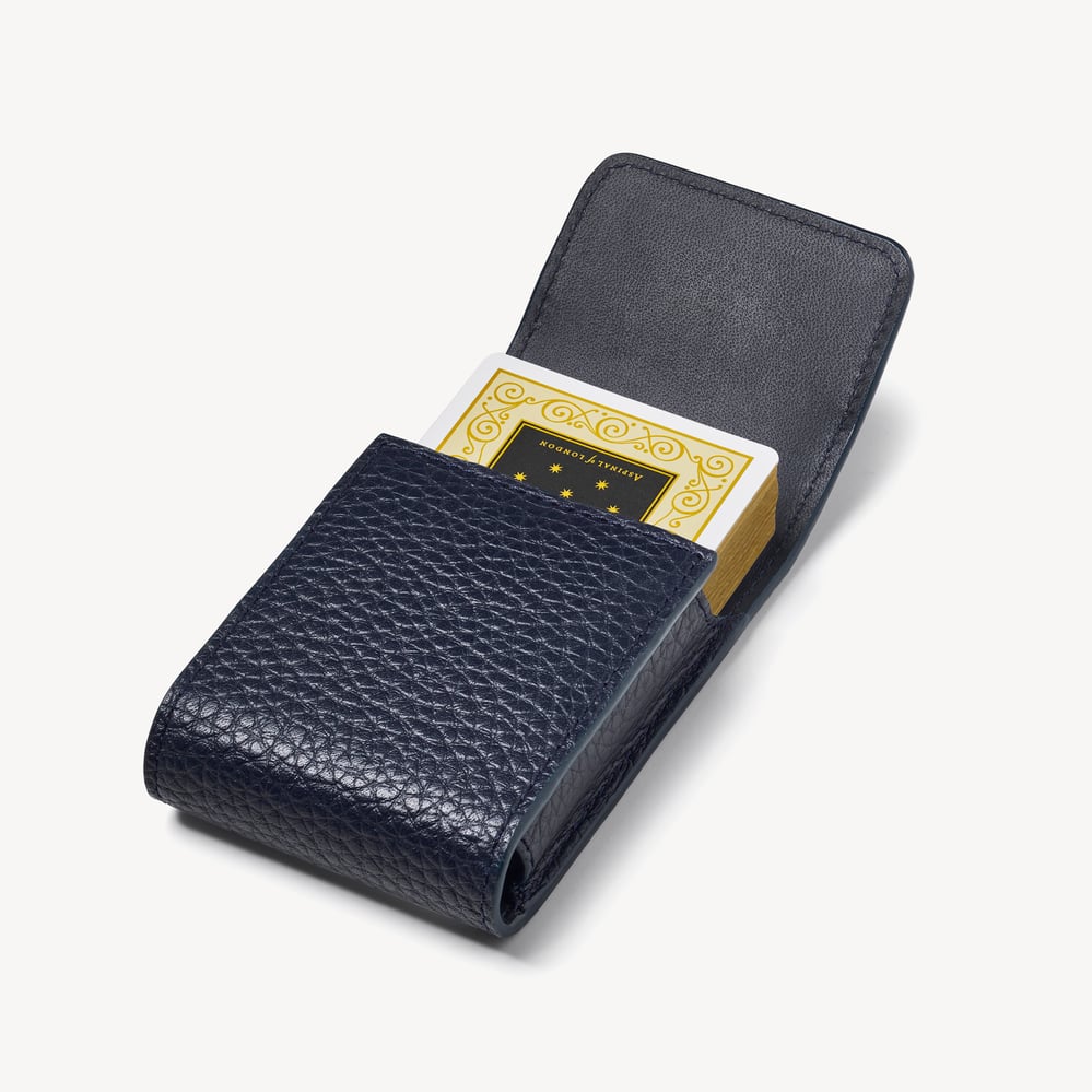 Playing Cards & Holder Navy Pebble