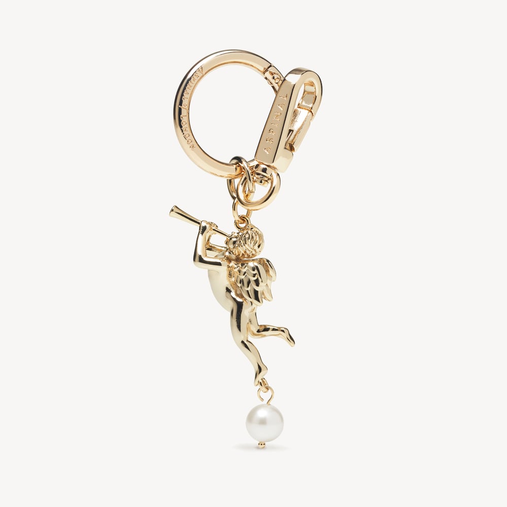 Cupid Bag Charm Keyring 18ct Gold Plated