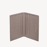 Double Fold Credit Card Holder in Warm Grey Pebble from Aspinal of London
