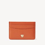Slim Credit Card Holder in Marmalade Pebble from Aspinal of London