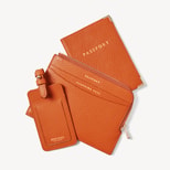 Zipped Travel Collection in Marmalade Pebble from Aspinal of London