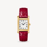 Mayfair® Classic Watch in Deep Shine Cherry Ombre Croc & 24ct Gold Plated from Aspinal of London